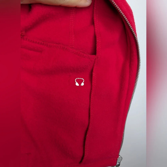 Calvin Klein Performance Activewear Red Fleece Zip Up Vest Size  Woman Medium - Picture 6 of 11